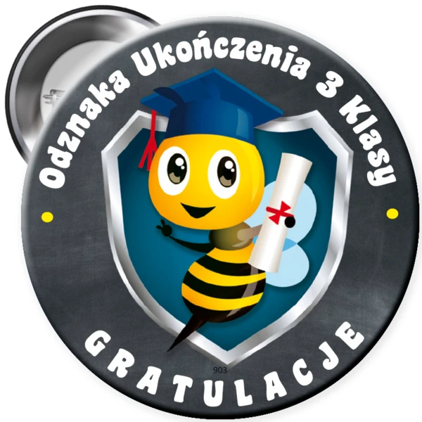 Przypinka Na Ukończenie Klasy Trzeciej