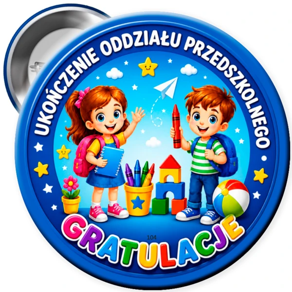 Duża Przypinka Na Ukończenie Oddziału Przedszkolnego