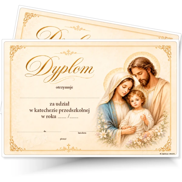 Dyplom Za Udział W Katechezie Przedszkolnej