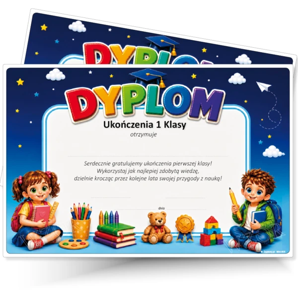 Dyplom Mini Ukończenia 1 Klasy