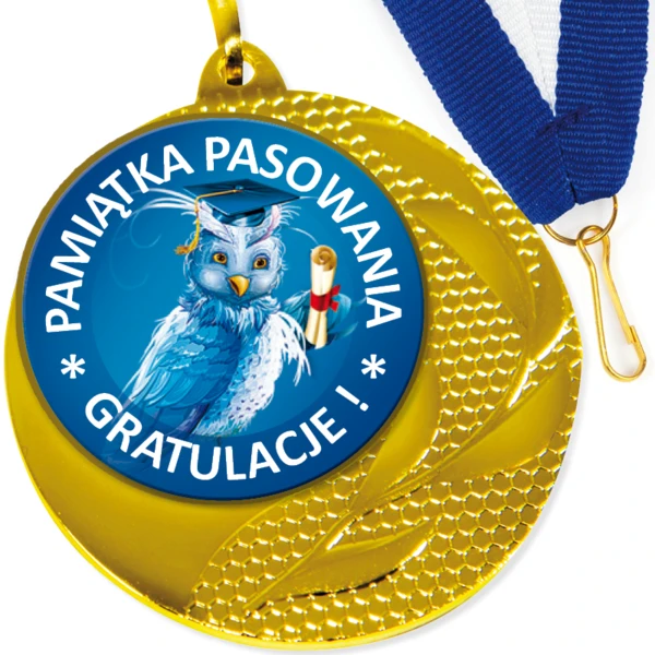 Medal Na Pasowanie / Ślubowanie z motywem Sowy Profesorki