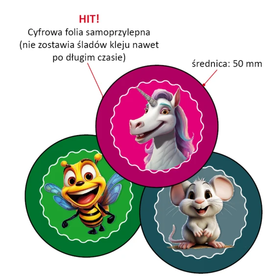 Wodoodporne Znaczki do Szatni Przedszkolnej