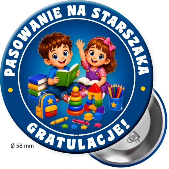 Przypinka z Dyplomem lub Bez – Pasowanie na Starszaka