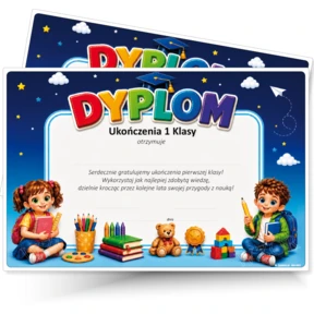 Dyplom Mini Ukończenia 1 Klasy