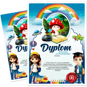Dyplom Pasowania na Przedszkolaka Grupa Muchomorki – A4