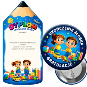 Przypinka z Dyplomem lub bez – Ukończenie Żłobka
