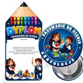 Przypinka z Dyplomem lub Bez – Pasowanie na Przedszkolaka