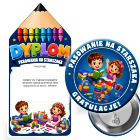 Przypinka z Dyplomem lub Bez – Pasowanie na Starszaka