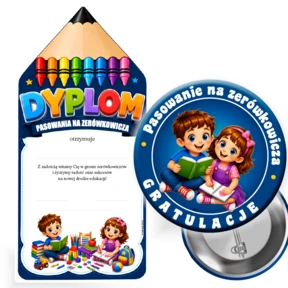 Przypinka z Dyplomem lub Bez – Pasowanie na Zerówkowicza